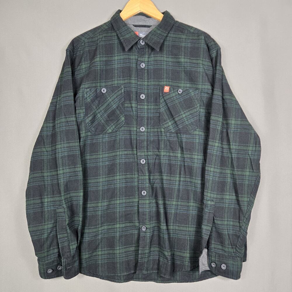 The American Outdoorsman Button Up Plaid Flannel Rugged Workshirt Mens XXL